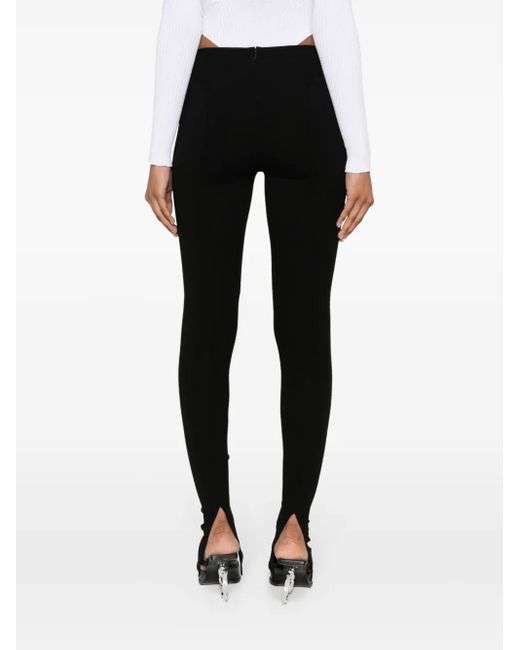 Mugler Black Cutout Leggings