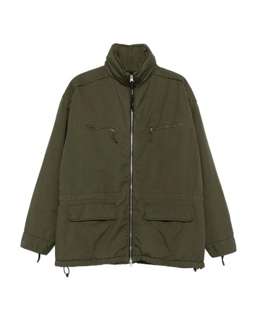 Aspesi Green Zip-Up Flap-Pocket Jacket for men