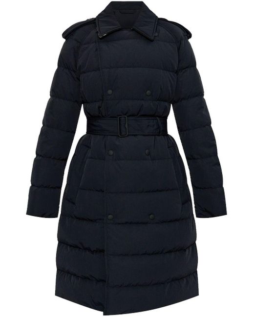 Burberry Blue Belted Down Jacket