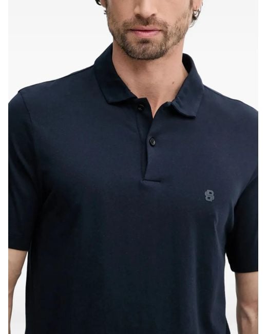 Boss Blue Short-Sleeve Polo Shirt for men