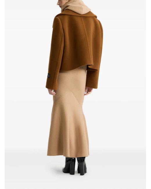 Patou Brown Double-Breasted Wool Jacket