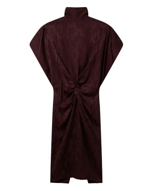 Robe Mi-Longue À Imprimé Peau De Serpent Stella McCartney en coloris Red