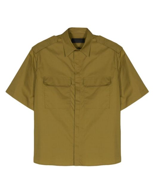Neil Barrett Hemd mit Schulterklappen in Green für Herren