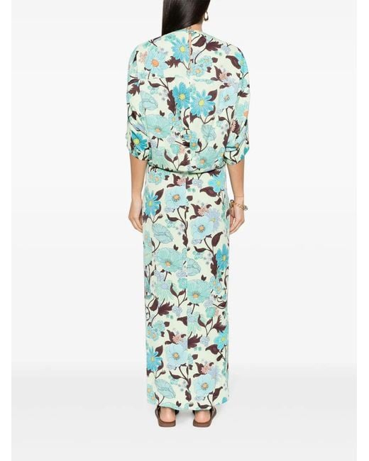 Stella McCartney Green Garden Print Dress Clothing