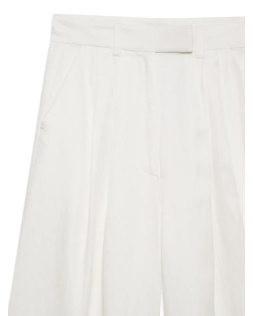 Anine Bing White Lou Trousers