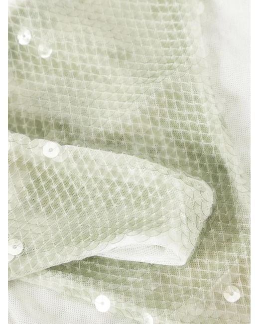 Prada White Sequinned Tulle Bikini Bottoms