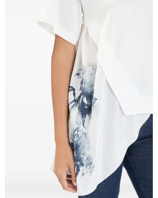High White Regatta Floral-Print T-Shirt
