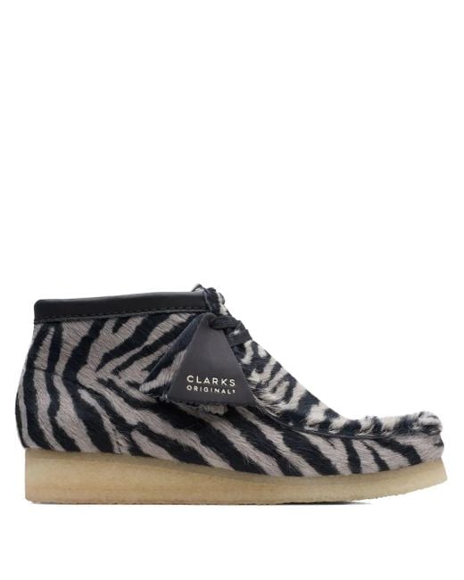 Bottines Wallabee 'Zebra Print' Clarks en coloris Black