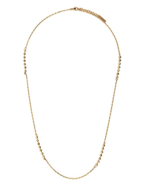 Saint Laurent Metallic Contrast-chain Necklace