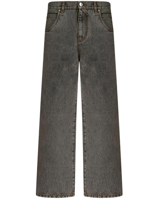 Etro Gray Wide Jeans for men