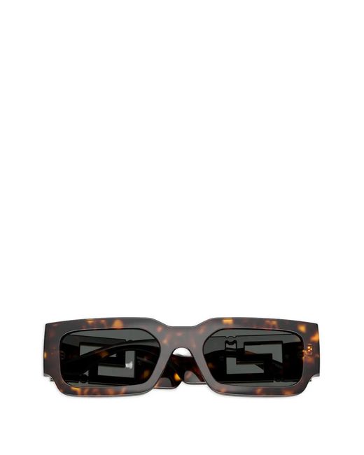 Versace Gray Logo-Detail Sunglasses for men