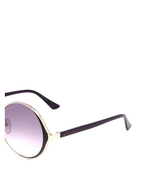 Marni White Round-Frame Sunglasses