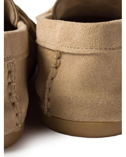 Miu Miu Natural Suede Deck Loafers