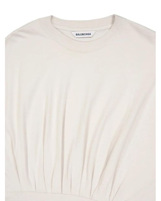 Balenciaga White Asymmetric-Hem T-Shirt Dress