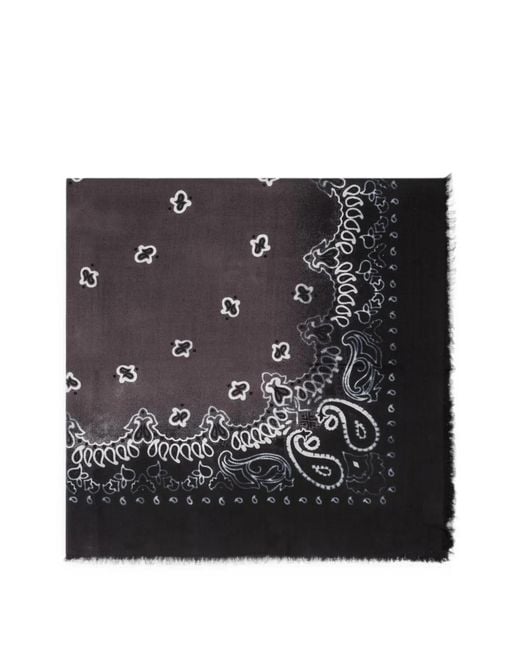 Destin Black Jil Hand Paisley Scarf for men