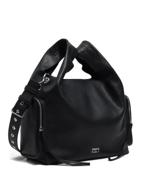 Borsa Con Tracolla Con Occhielli di Bimba Y Lola in Black