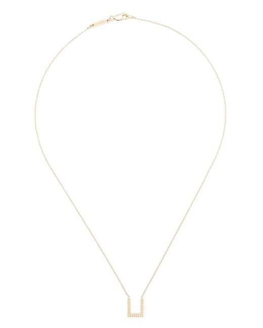 Tom Wood White 9Kt Sleek Pendant Diamonds Necklace