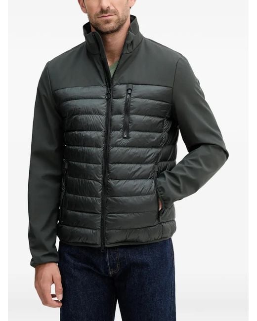 Geox Black Spherica Zip Quilted Jacket for men