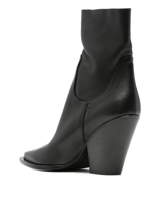 Elena Iachi Black 90Mm Pointed-Toe Ankle Boots