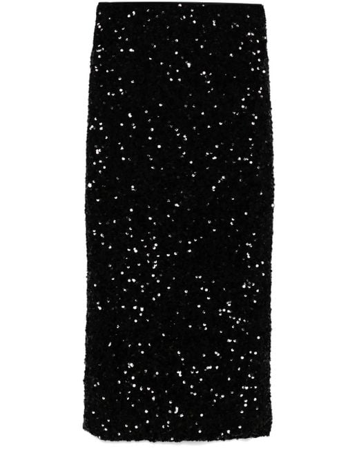 ROTATE BIRGER CHRISTENSEN Black Midirock Mit Pailletten