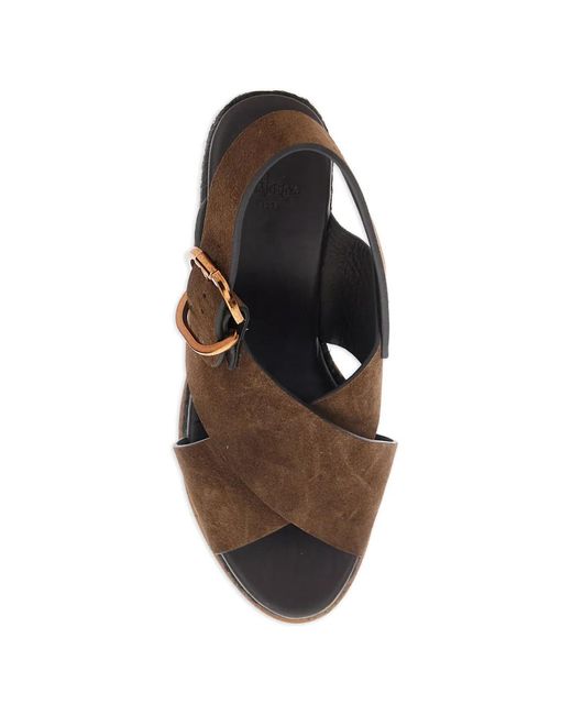 Castaner Brown Dark 'Betina' Wedge Sandals