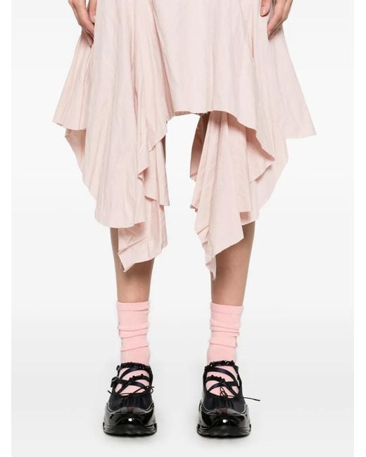 Marques'Almeida Pink Flounce Asymmetric Skirt