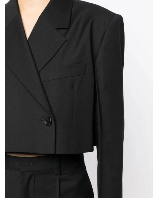 JNBY Black Cropped.Double-Breasted Blazer