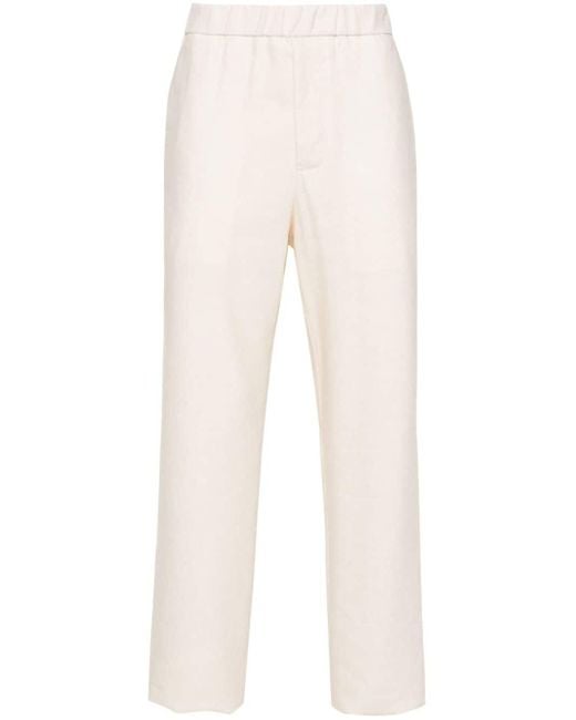 Lardini Natural Slub-texture Loose-fit Trousers for men