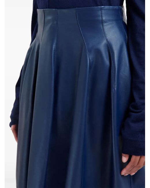 Marni Blue High-Waisted Midi Skirt