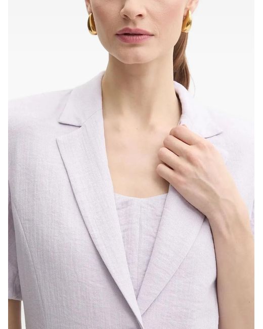 Twinset White Puff-Sleeve Button Top