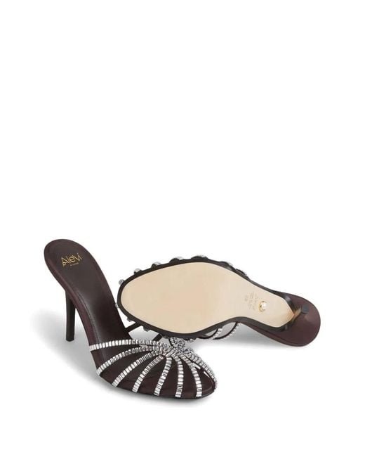 ALEVI White Emily Crystal-Embellished Sandals