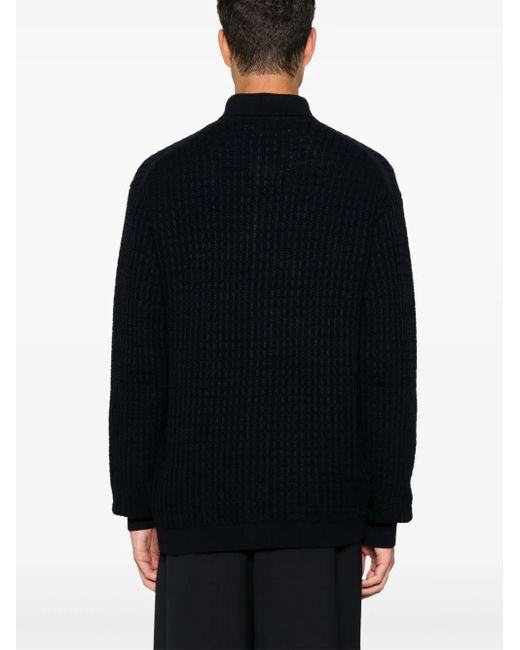 Universal Works Cardigan mit klassischem Kragen in Black für Herren