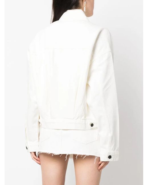 SLVRLAKE Denim White Detroit Cotton Denim Jacket