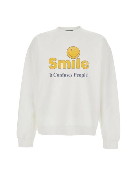 DSquared² White Cotton Crew Neck T-Shirt With Front Print For Sweatshirts for men