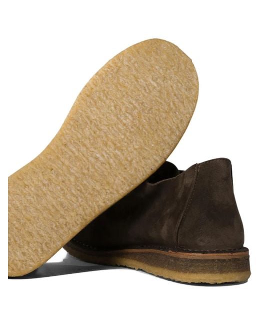 Astorflex Brown Lace-Up Suede Loafers for men