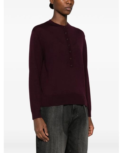 ViCOLO Black Button-Placket Sweater