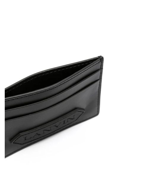 Lanvin Black Card Holder With Label for men