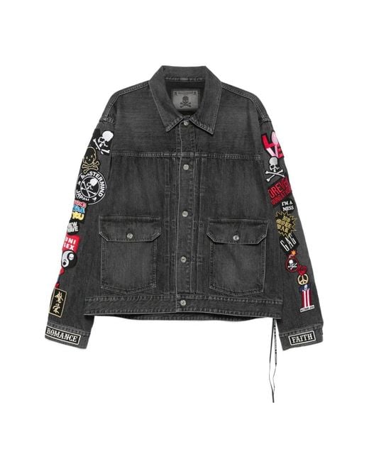 Mastermind Japan Black Patched Denim Jacket for men