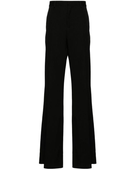 Versace Black Tailored Wool Trousers for men