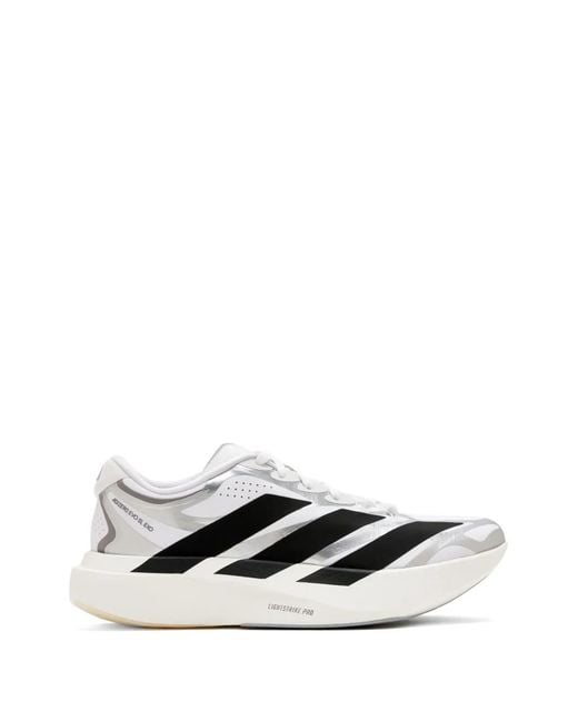 Adidas White Adizero Evo Sl Exo 3-Stripes Sneakers