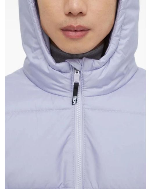 Vans Blue Old Skool Hooded Quilted Jacket for men
