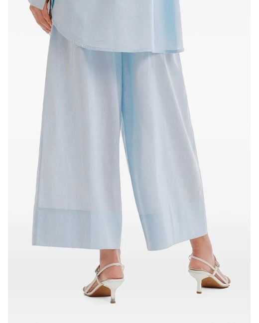Totême Blue Wide Summer Trousers Sky