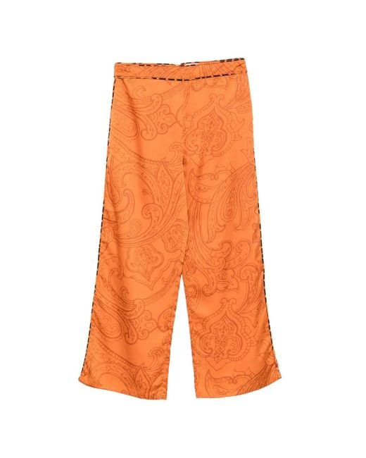 Twinset Orange Zip-Fastening Trousers