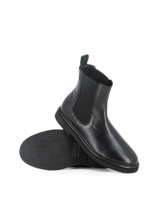 Alexander Hotto Black Elasticated Side-Panel Boots