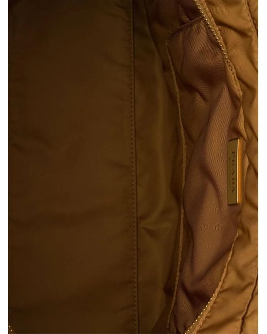 Prada Brown Explore Large Re-Nylon Shoulder Bag With Flap