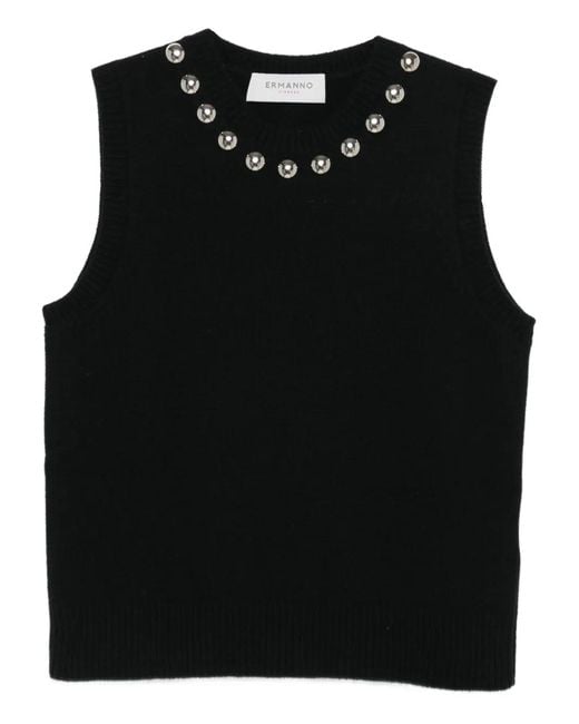 ERMANNO FIRENZE Mouwloze Top in het Black