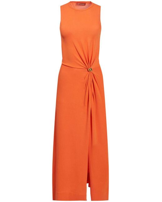 Altuzarra Orange Saralien Gathered Dress