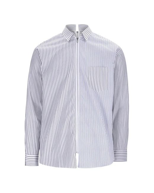 Comme des Garçons Purple Striped Zip-Up Shirt for men