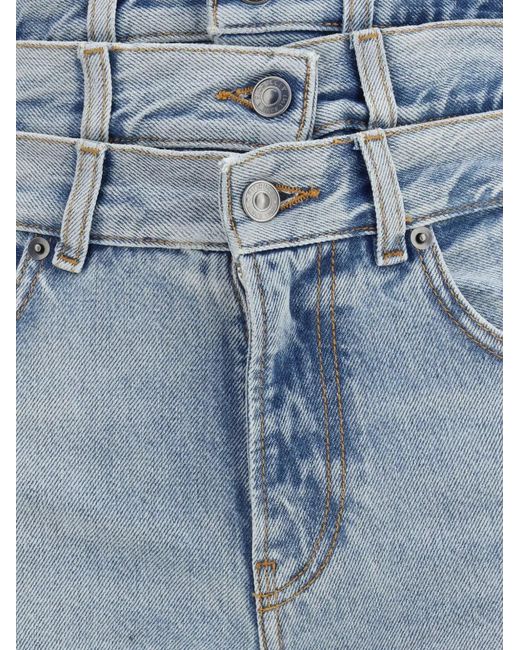 Fiorucci Blue Triple-Waistband Flared Jeans