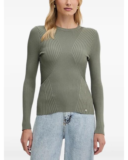 Guess Green Hanna Ribbed Sweater